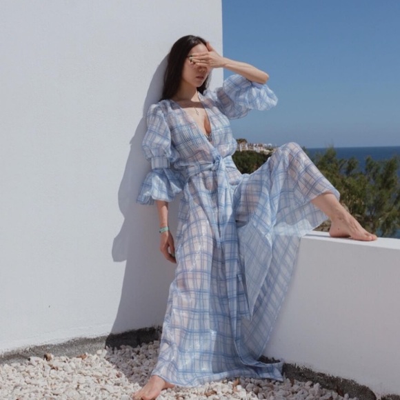 SLEEP OVER SLEEP Palm Dreams Maxi Wrap SequinDress - Picture 6 of 11